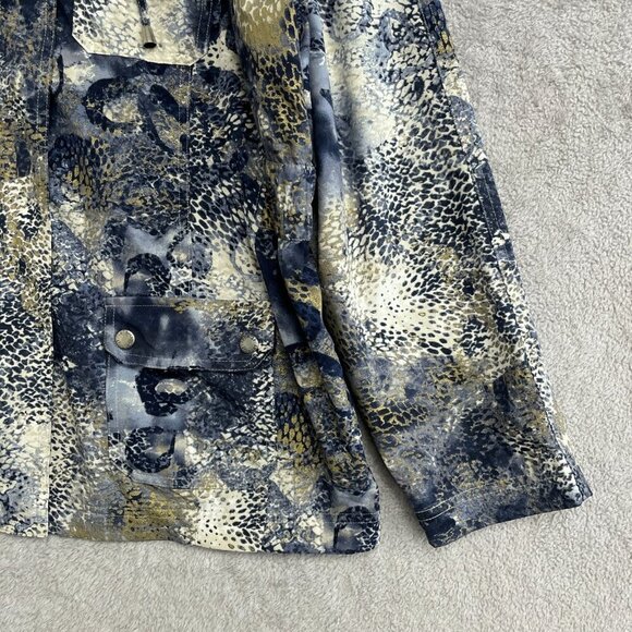 Chico's Zenergy Women's Size 3X Jacket Snake Print Mock neck Full Zip - Picture 5 of 9